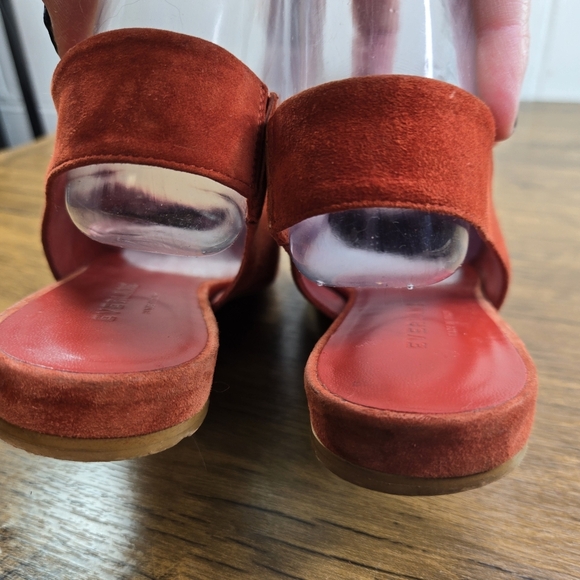 Everlane Red Suede Pointed Toe Slingback Flats - Picture 7 of 13